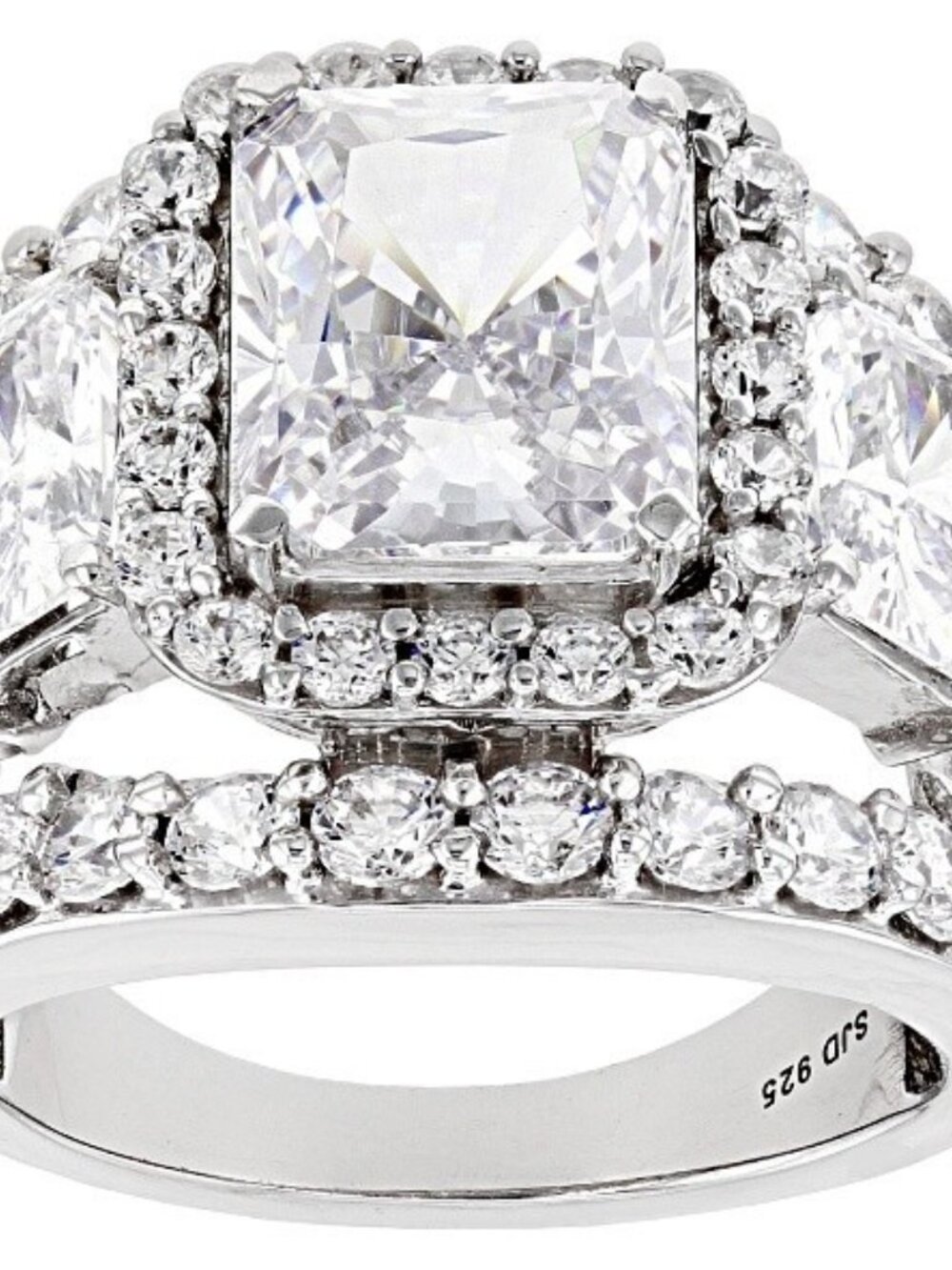 Bella Luce Platinum Plated Statement Ring 13.40ctw. Size 10